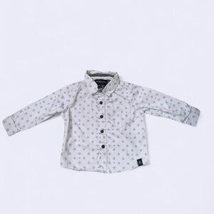 Kenneth Cole New York Baby Boy Button-Up Shirt 24M Gray Geometric Print